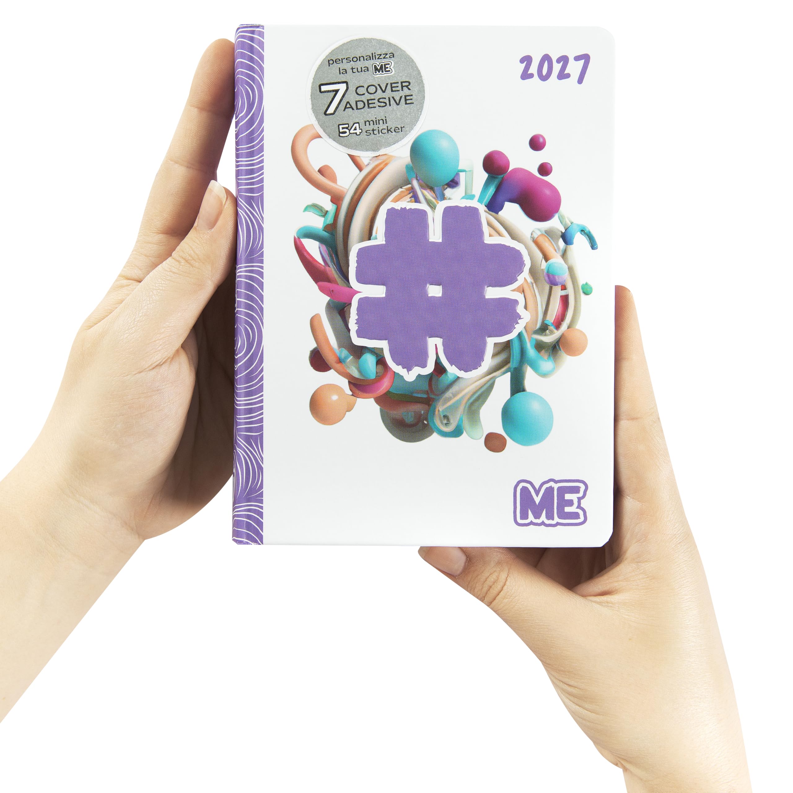 ME MY EVOLUTION - Agenda 2027 Giornaliera 16 Mesi, Diario per Ragazzi e Ragazze, con Copertina Morbida e Grafica in Rilievo, 512 Pagine, Ideale per Scuola Media, Superiore e Università, 12x16,5 cm