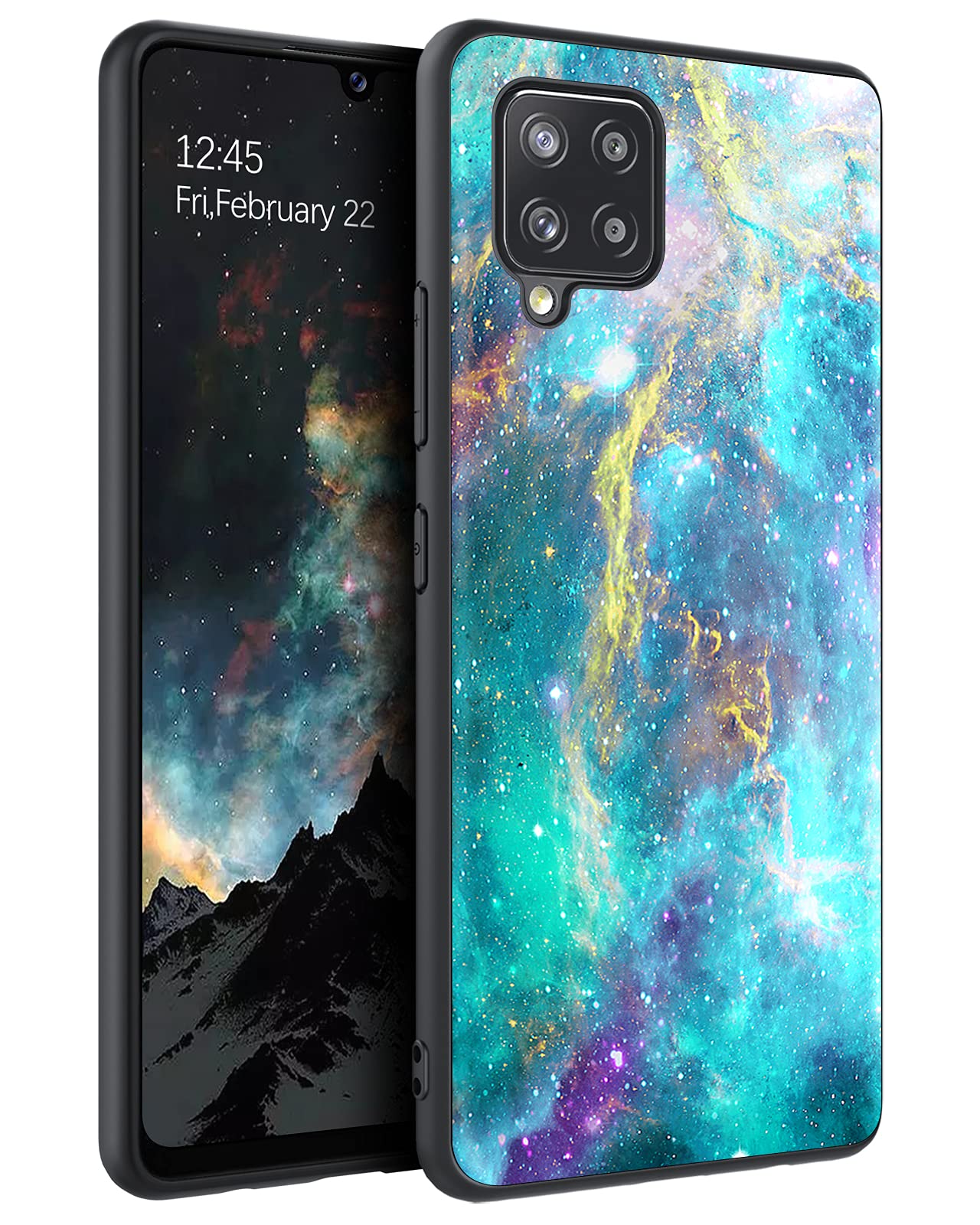 BENTOBEN Galaxy A42 5G Case, Samsung A42 Phone Case, Slim Fit Glow in The Dark Shockproof Drop protective Hybrid Hard PC Soft TPU Bumper Girl Women Boy Men Cover for Galaxy A42 6.6 Inch, Nebula/Galaxy