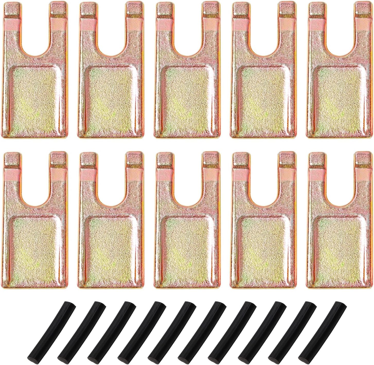 10 Pcs Spiral Drill Teeth for Digging Crumbly Rock Soil Bricks etc, 35 Size Spiral Drill Tooth with Rubber Strip