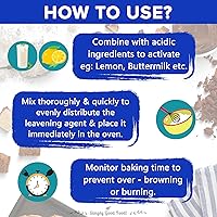 Vista 6 de Urban Platter Bicarbonato de sodio de grado alimenticio Sin aluminio, triple refinado Ideal para pasteles, Idlis, muffins, Dhoklas, uso