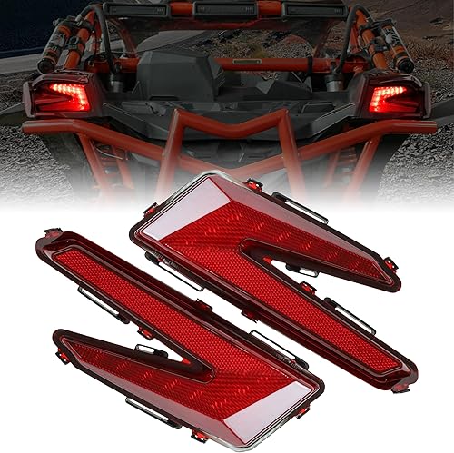 Luces traseras LED para Can Am Maverick X3 XDS XRS Max Turbo R 2017-2025, accesorios de lente roja, luces traseras de freno trasero, kit de montaje