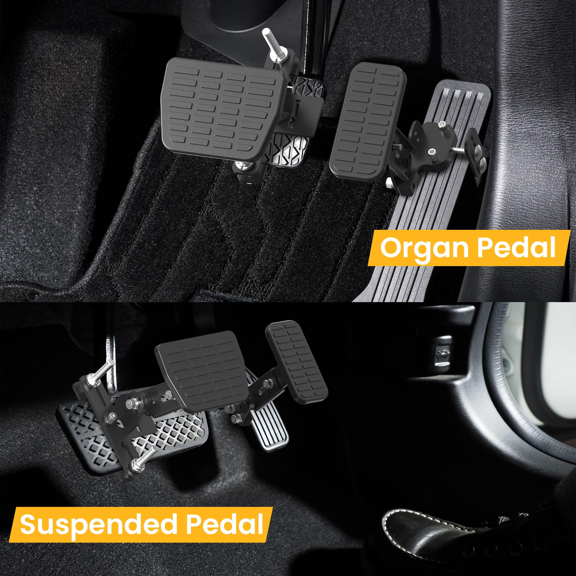 OceanicEcho Gas and Brake Pedal Extenders for Short Drivers People Driving Cars, Adjustable Length and Angle Auto Vehicles Brake and Accelerator Pedals (Updated YCQ300) Car & Motorbike