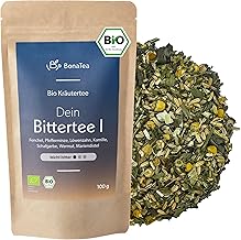 Organic Bitter Tea with Dandelion, Wormwood, Milk Thistle and Other Delicious Bitter Herbs - Bitter Substance Herbal Tea 100g Intensity: Light