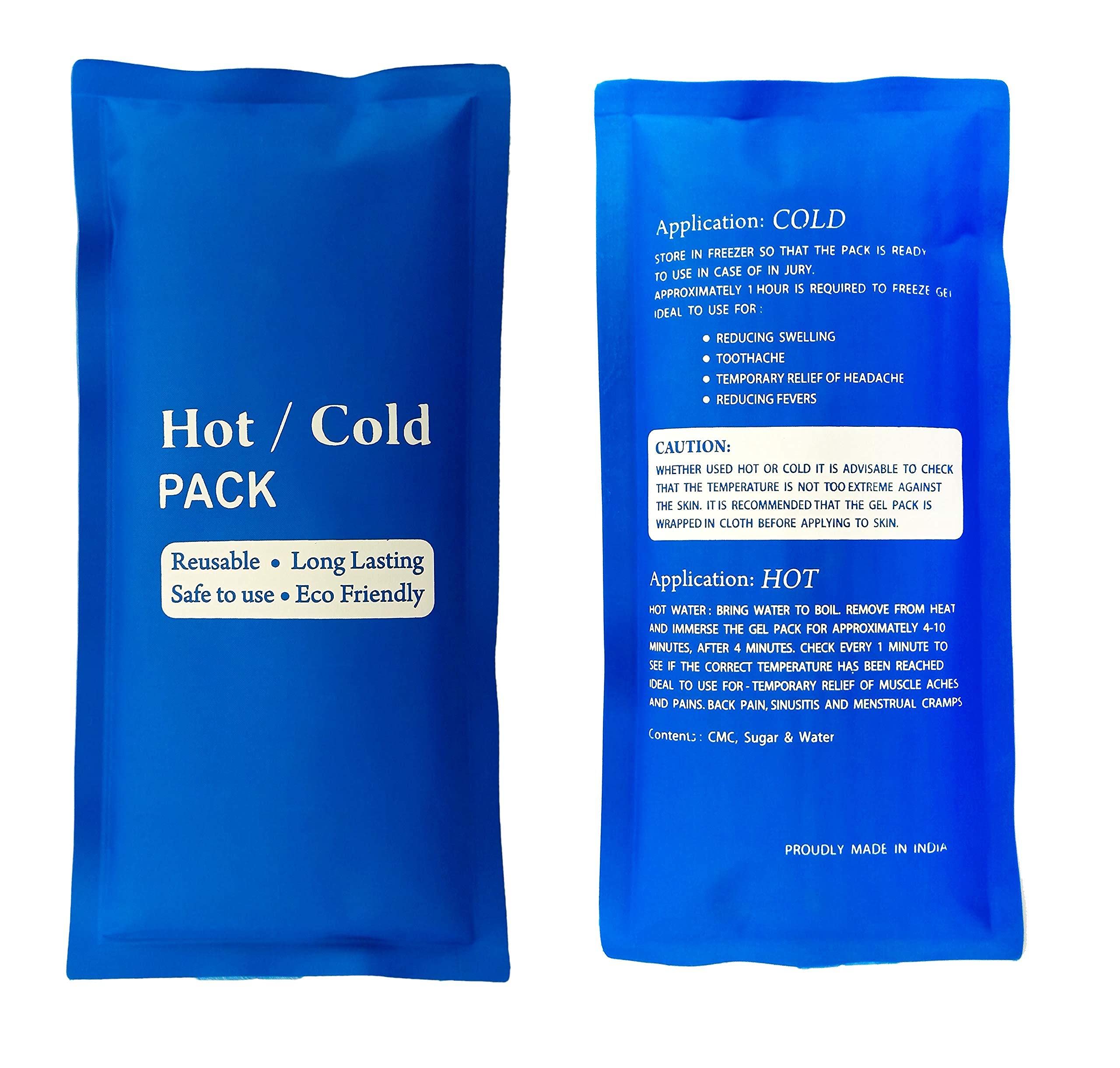 VALAMJI Hot and Cold Gel Pad Ice Bag Pouch Pain Relief Therapy for Back Shoulder Neck Waist Hand Leg (Blue, 1 pc)