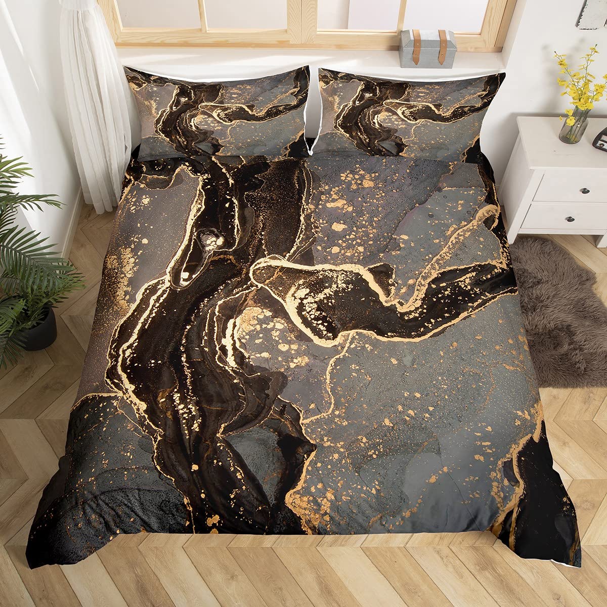 Marbling Duvet Cover Set Double Size