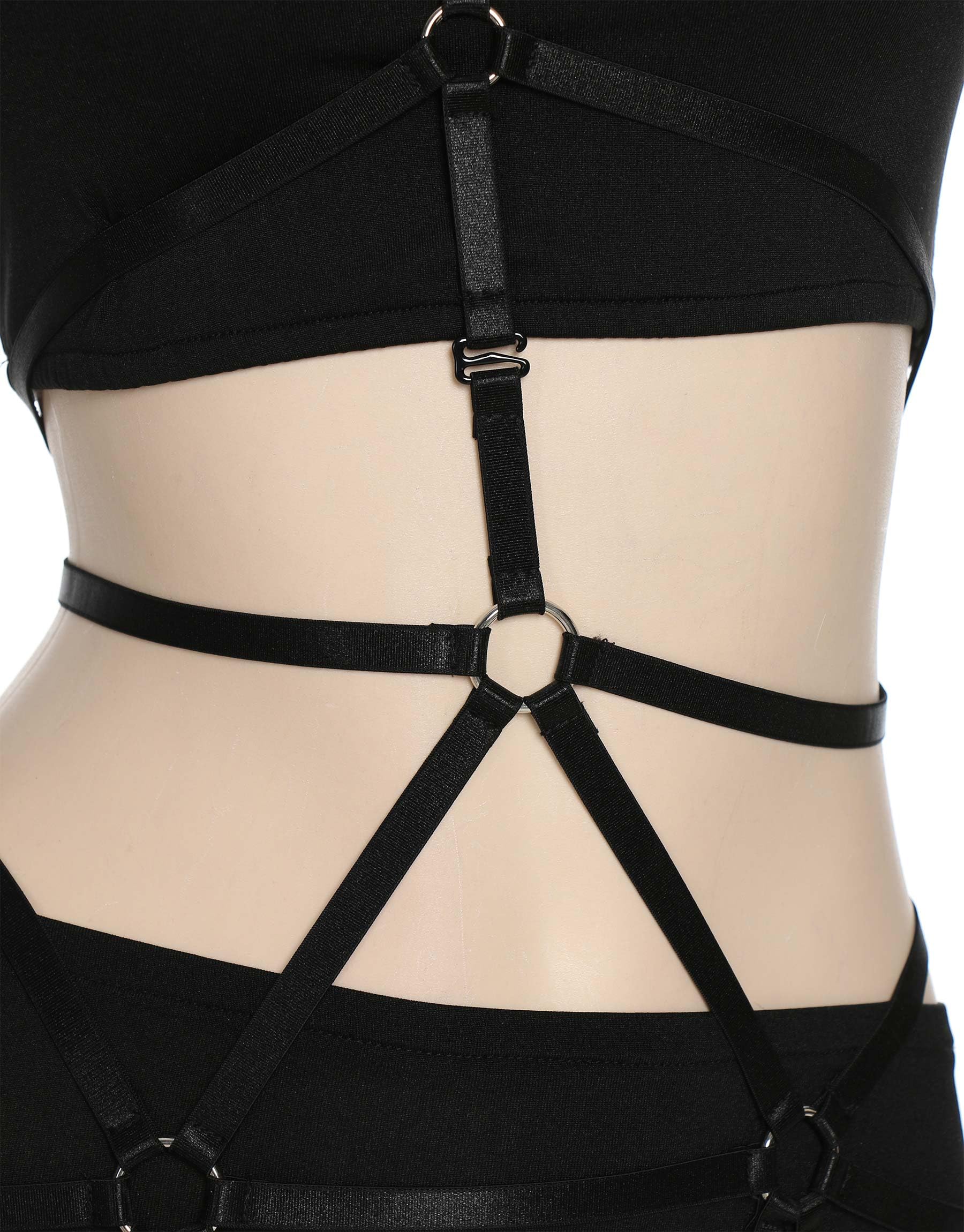 MEOWCOS Gothic Dress Set Vintage Top and Short with Chiffon Skirt