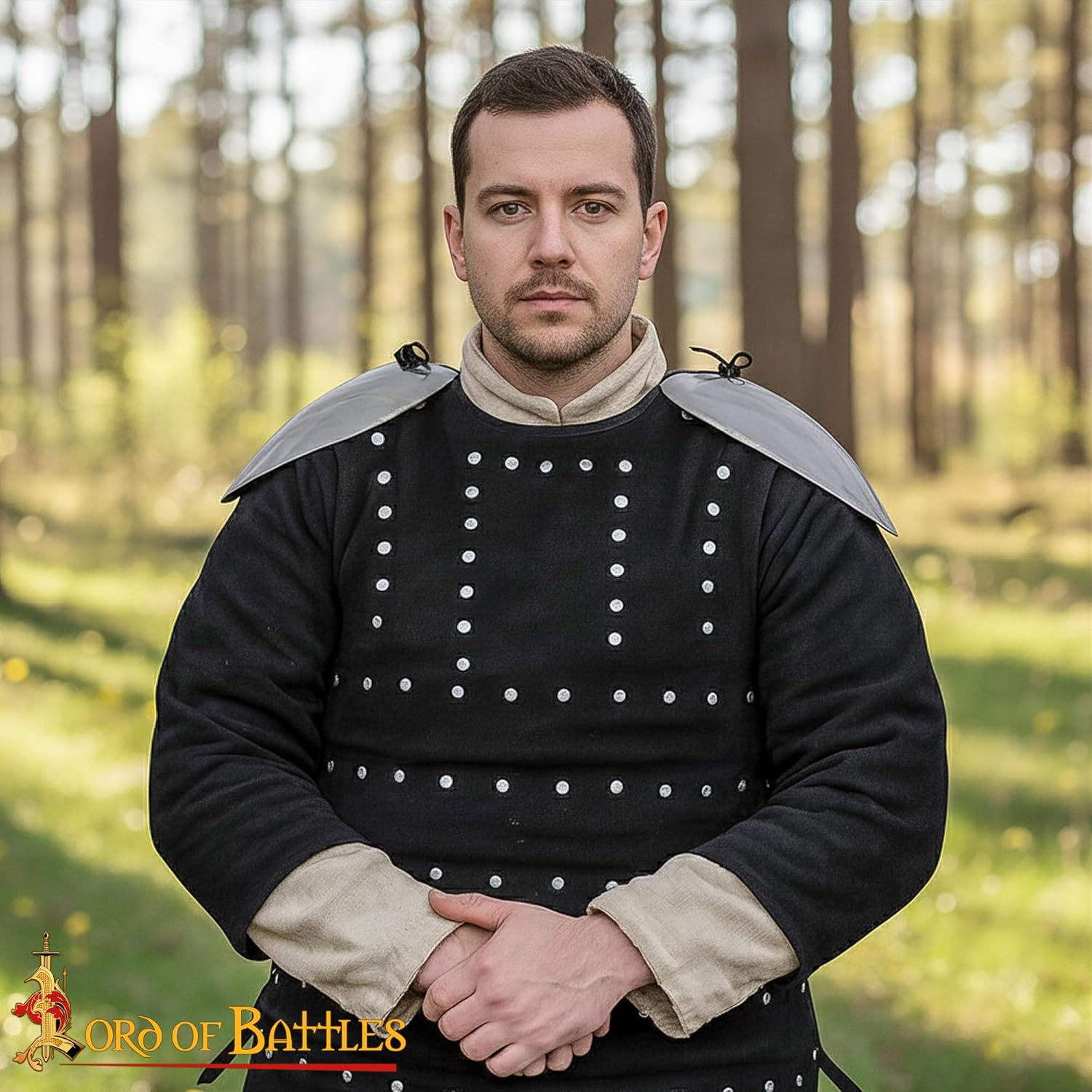 Lord of Battles Visby Pauldron 16 Gauge Steel | Medieval Shoulder Armor for LARP, SCA, Reenactment | Battle-Ready Functional Armor | Metal Spaulder for Cosplay & Collectors - Image 2