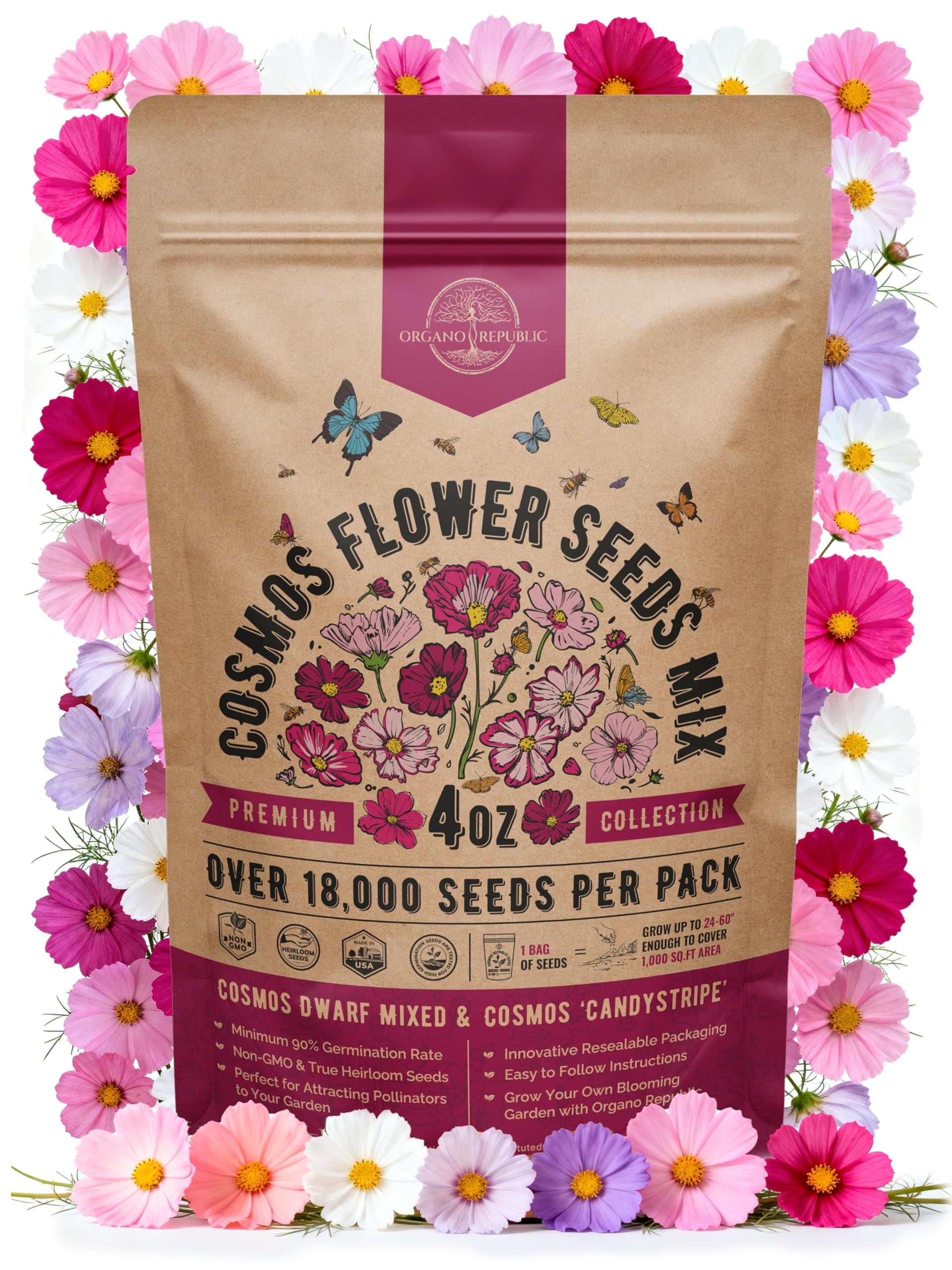 Organo Republic Cosmos Seeds Pack
