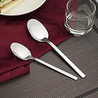 Vista 3 de Fiazony Juego de cubiertos de 30 piezas, cuchillo tenedor, cuchara de acero inoxidable, cubiertos de servicio para 6