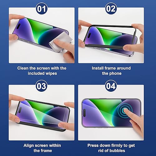 Miniatura 101 de ImpactStrong Protector de pantalla de vidrio templado inastillable para iPhone 11 / iPhone XR [marco de fácil instalación] [sin burbujas]