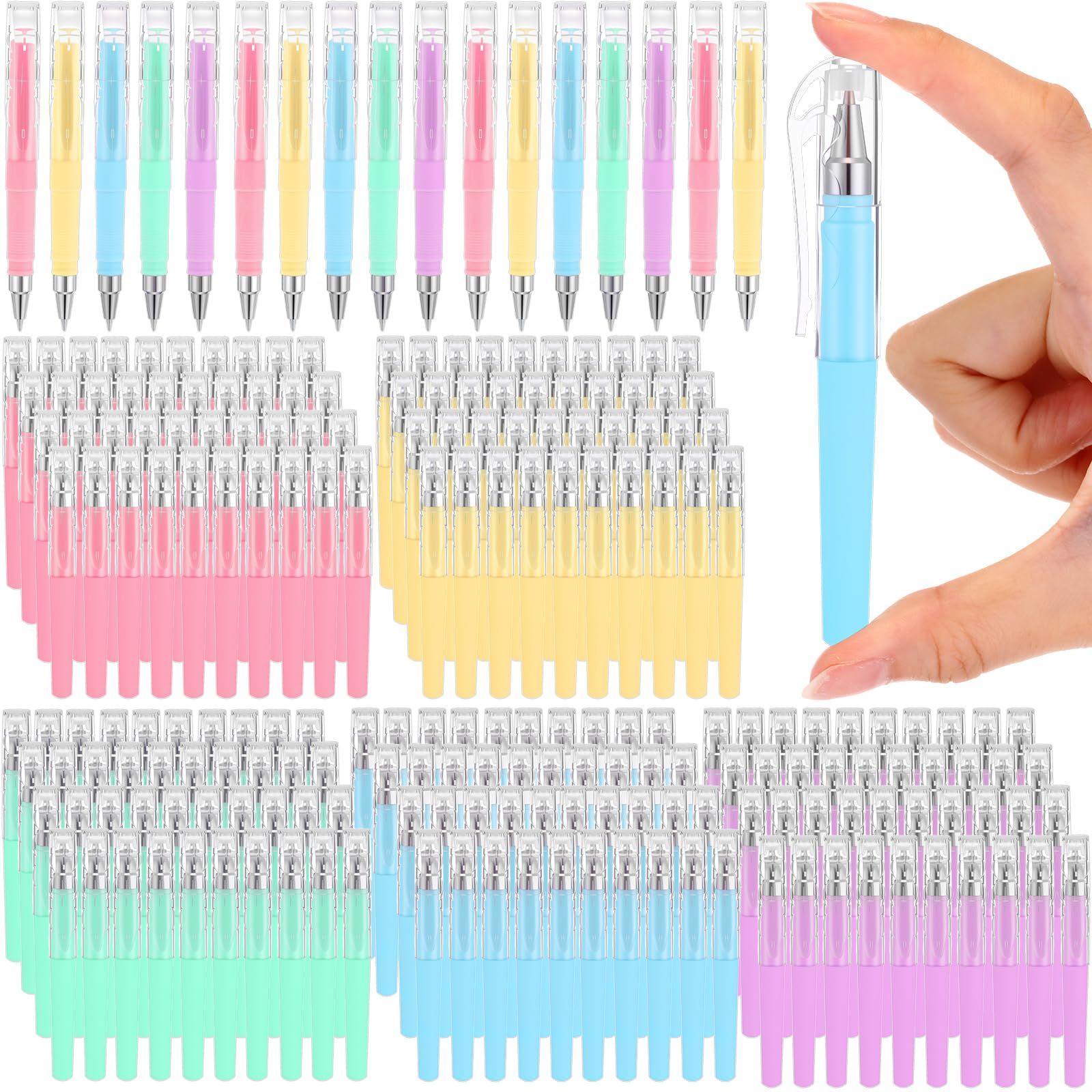 Sayglossy 200 Pack Mini Gel Pens Bulk 0.5mm Gel Pen Fine Point 4.16 Inch Mini Pocket-sized, Quick-dry Smooth Writing for Journaling, Notebooks, Planner, Office Back to School Supplies (Macaron Color)