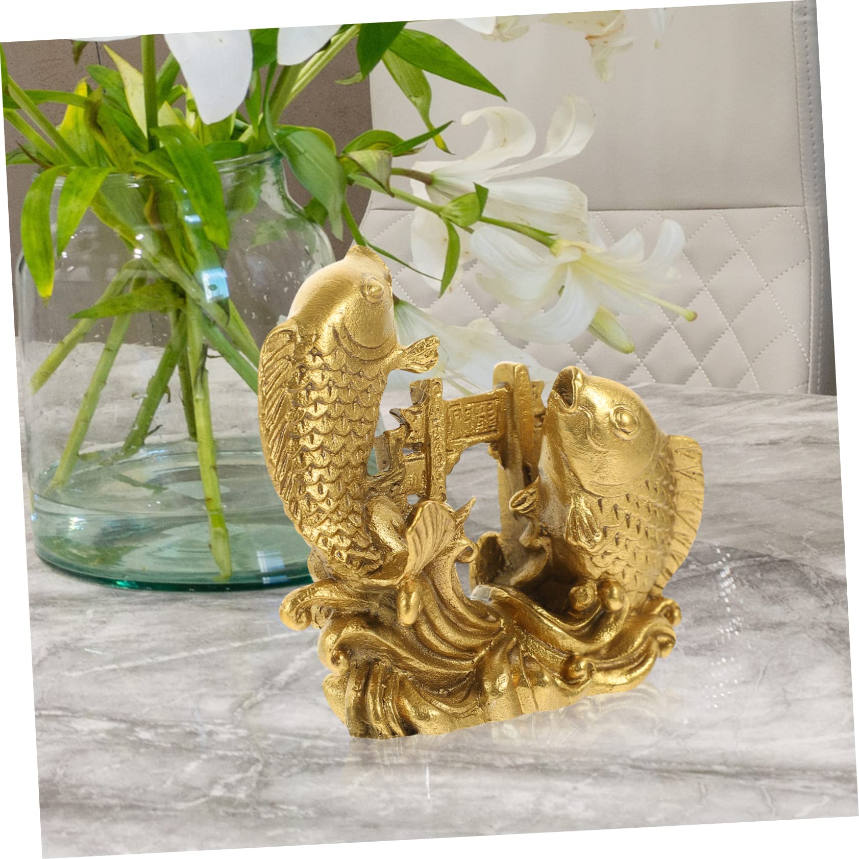 LIFKOME Adorno De Latón Forma De Decoración De Mesa Estatua Artesanal De Animal