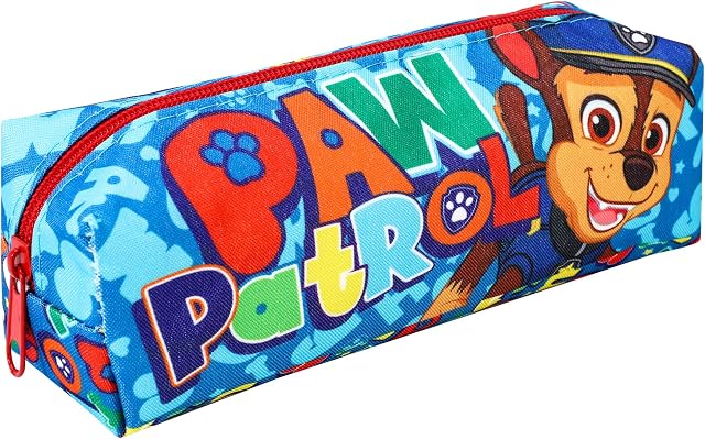 Paw Patrol Children's Character Square Rectangular Barrel Zipped Pencil Case