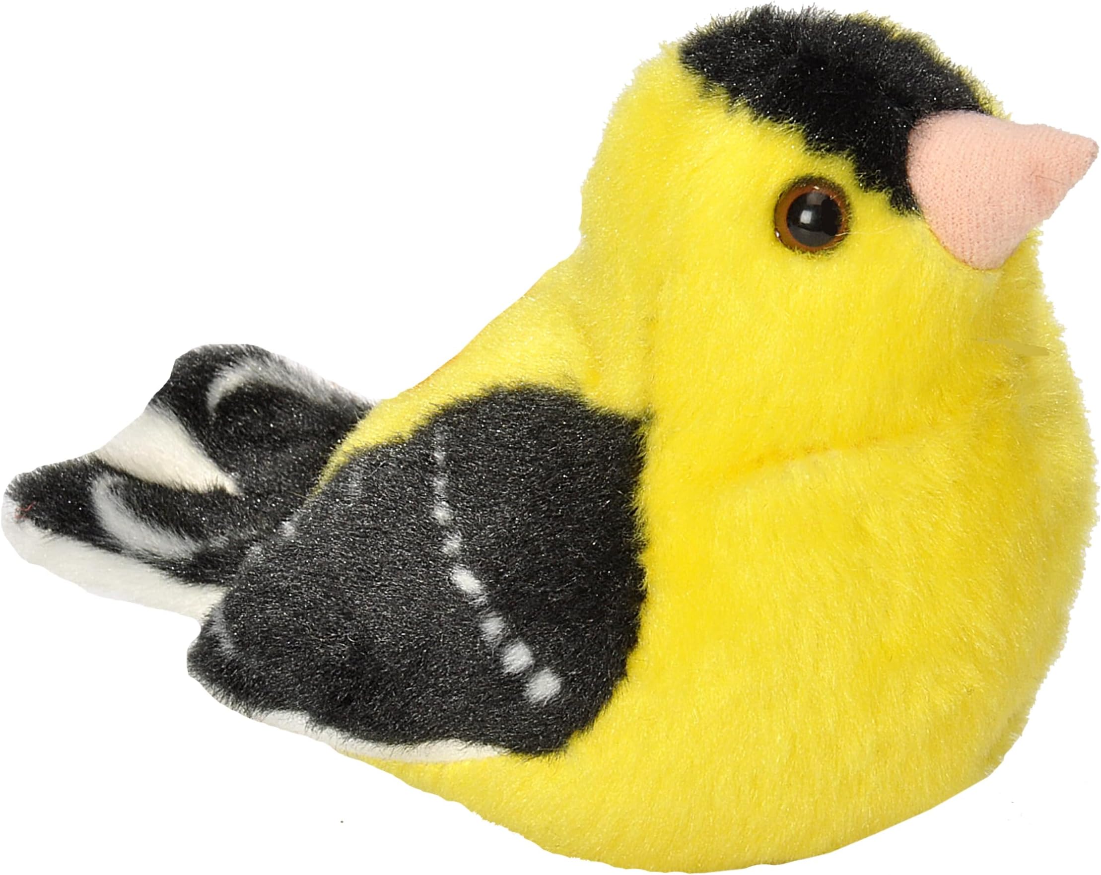 Audubon Birds American Goldfinch Plush with Authentic Bird Sound, Stuffed Animal, Bird Toys for Kids and Birders