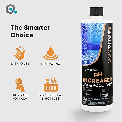 Miniatura 5 de AquaDoc Spa - Aumento de pH para bañera de hidromasaje, 32 onzas, pH de spa para equilibrio de agua, productos químicos para bañera de hidromasaje