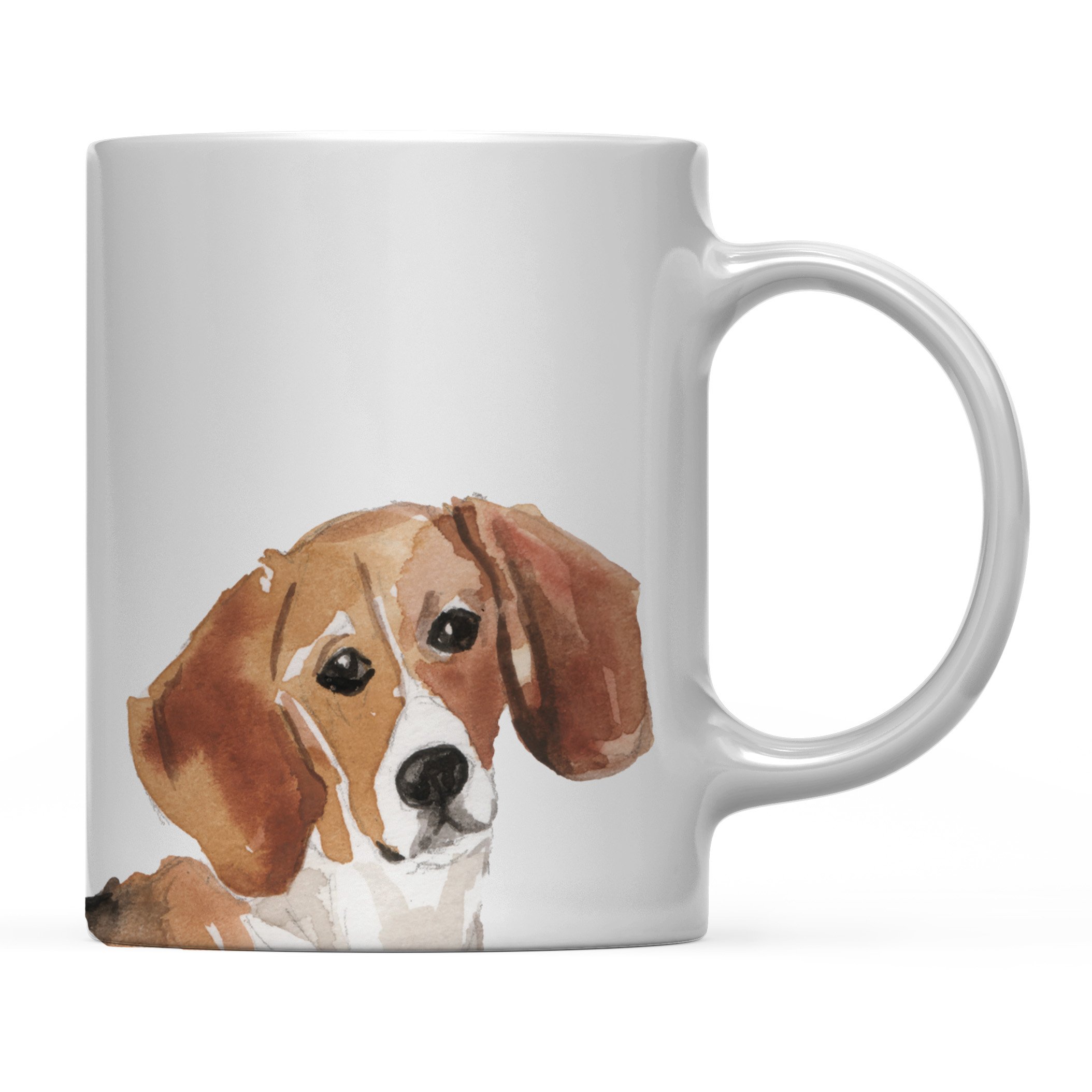 Taza De Regalo Beagle de cerca Taza De Té Jefes 2 unidades / 330 ml