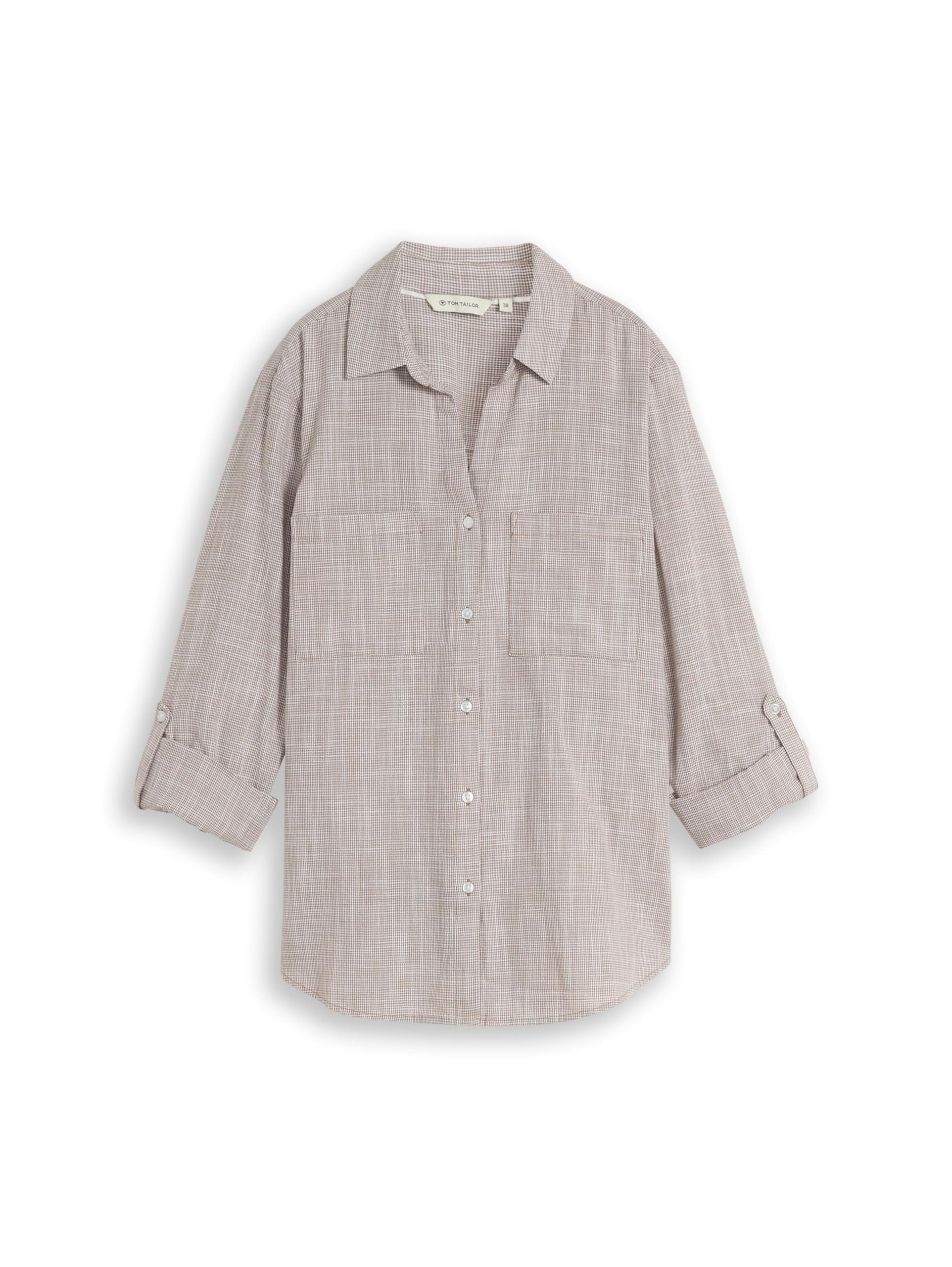 Tom Tailor Women's 1035247 Blouse, 13626 - Parasol Brown, 20