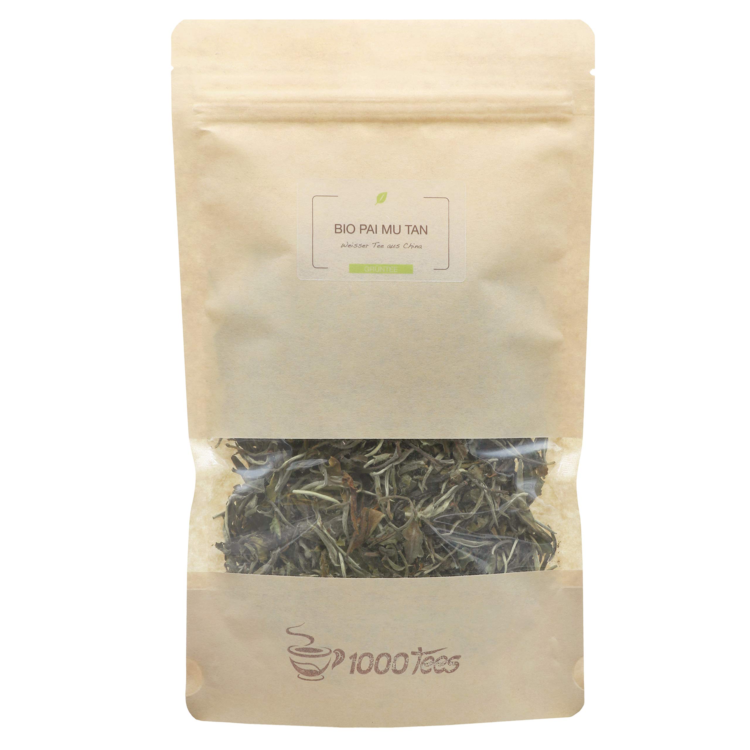 Grüntee BIO Pai Mu Tan "Weisse Päonie" White Spring Hairpoint Highgrown aus China, mild, frisch abgefüllt