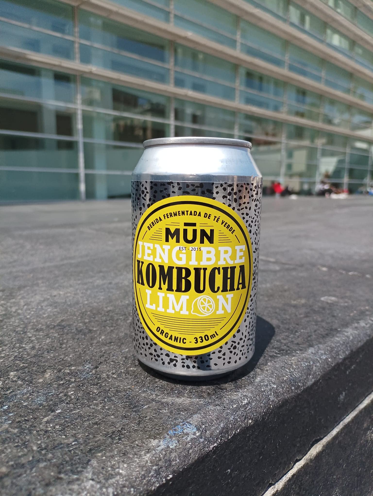 Mun Kombucha - Té Kombucha Jengibre y Limón 330ml - Pack 12 Latas