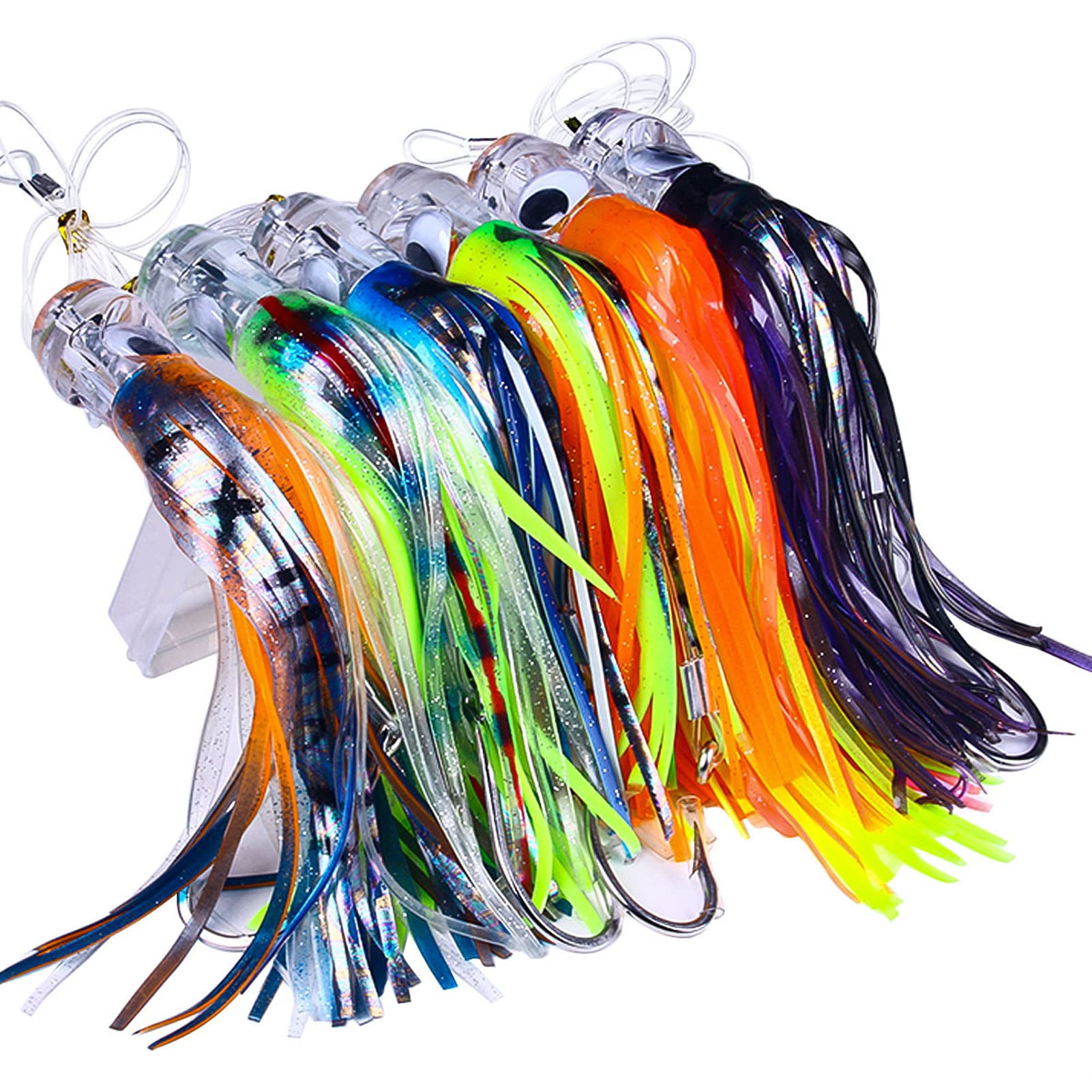 Leurre Peche avec 170cm Corde en Nylon 23cm/96g Appât de Traîne Leurre Bionique Souple Leurre Pieuvre