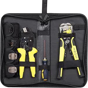 Wire Stripper, GloEra Wire Crimper Stripping Tools Cable Cutter Self-Adjustable Ratcheting Wire Stripping Pliers Kit