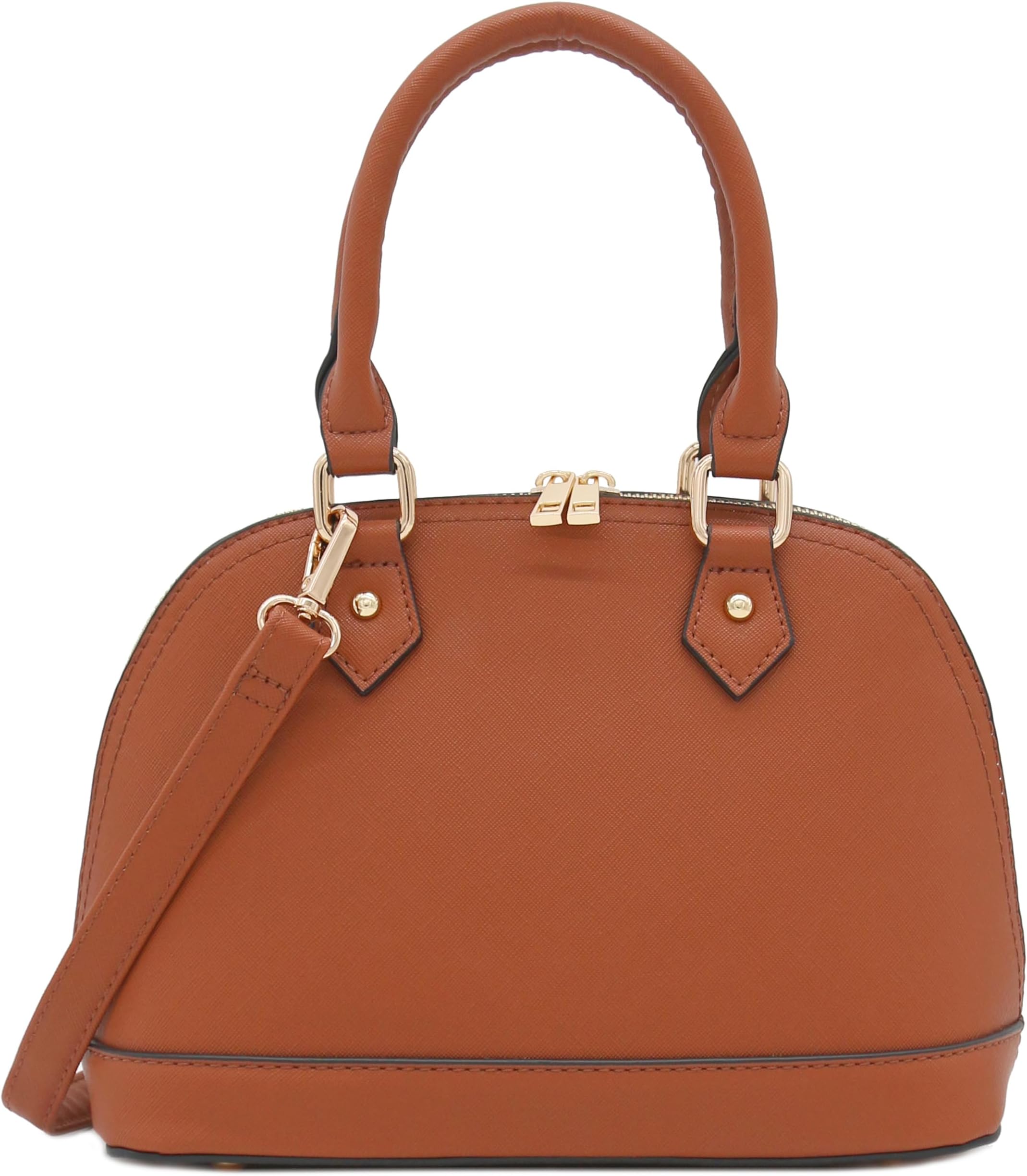Zip-Around Saffiano Classic Dome Satchel