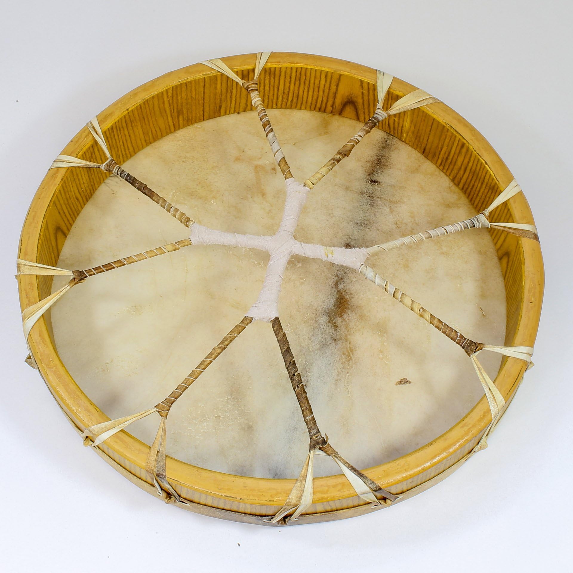 Schamanentrommel Ø 40 cm Rahmentrommel Mehrschichtiger Holzrahmen Rund Ziegenhaut Shaman Drum inklusive Stick