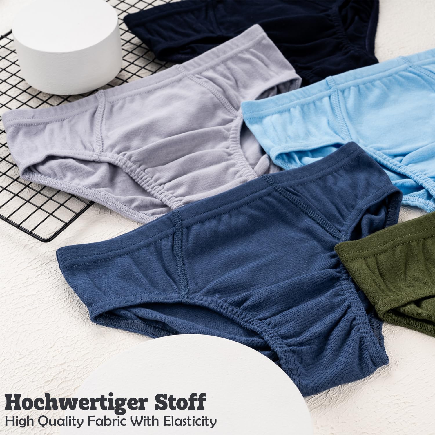 LOREZA Jungen Slips 100% Baumwolle Unterhosen Unterwäsche 92-170