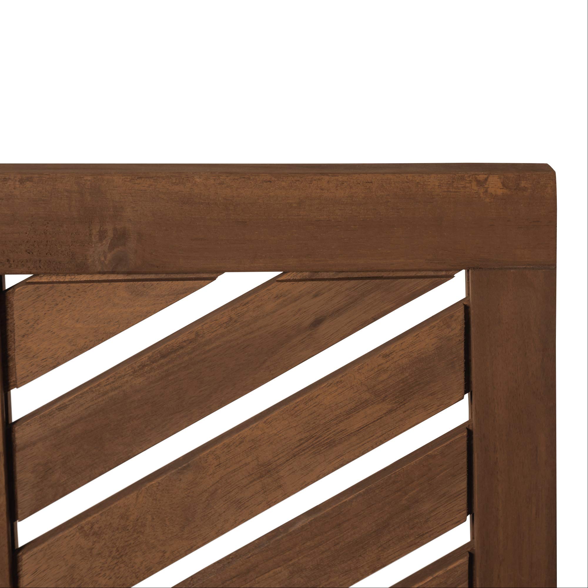 Walker Edison 4 Person Outdoor Wood Chevron Patio Furniture Dining Set ...