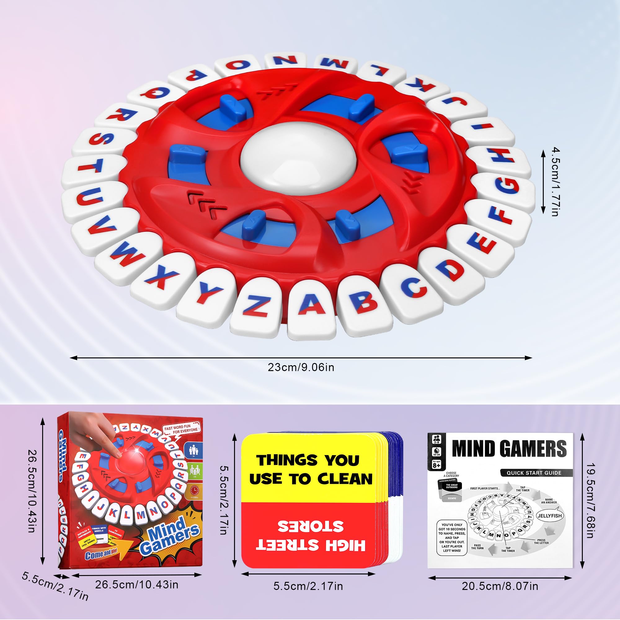 Kssvzz Family Board Game For 2-8 Players, Quick Thinking Letter Press Game with Timer, Fun Categories Think Games for Adults Kids - Image 2