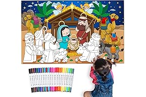 Giant Christmas Nativity Coloring Poster