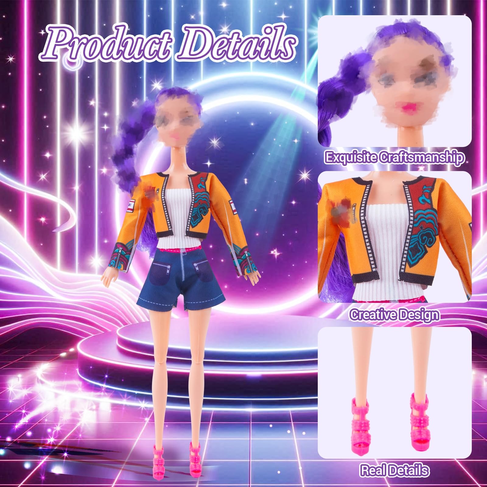 Kids Toys Hunter Figures, Cute Dolls & figurine with Movie Pop Singer Idol Collectible Models Set Anime Action Figures Fan Merch for Display Desk Decor Carnival Christmas Birthday Gifts - Image 3
