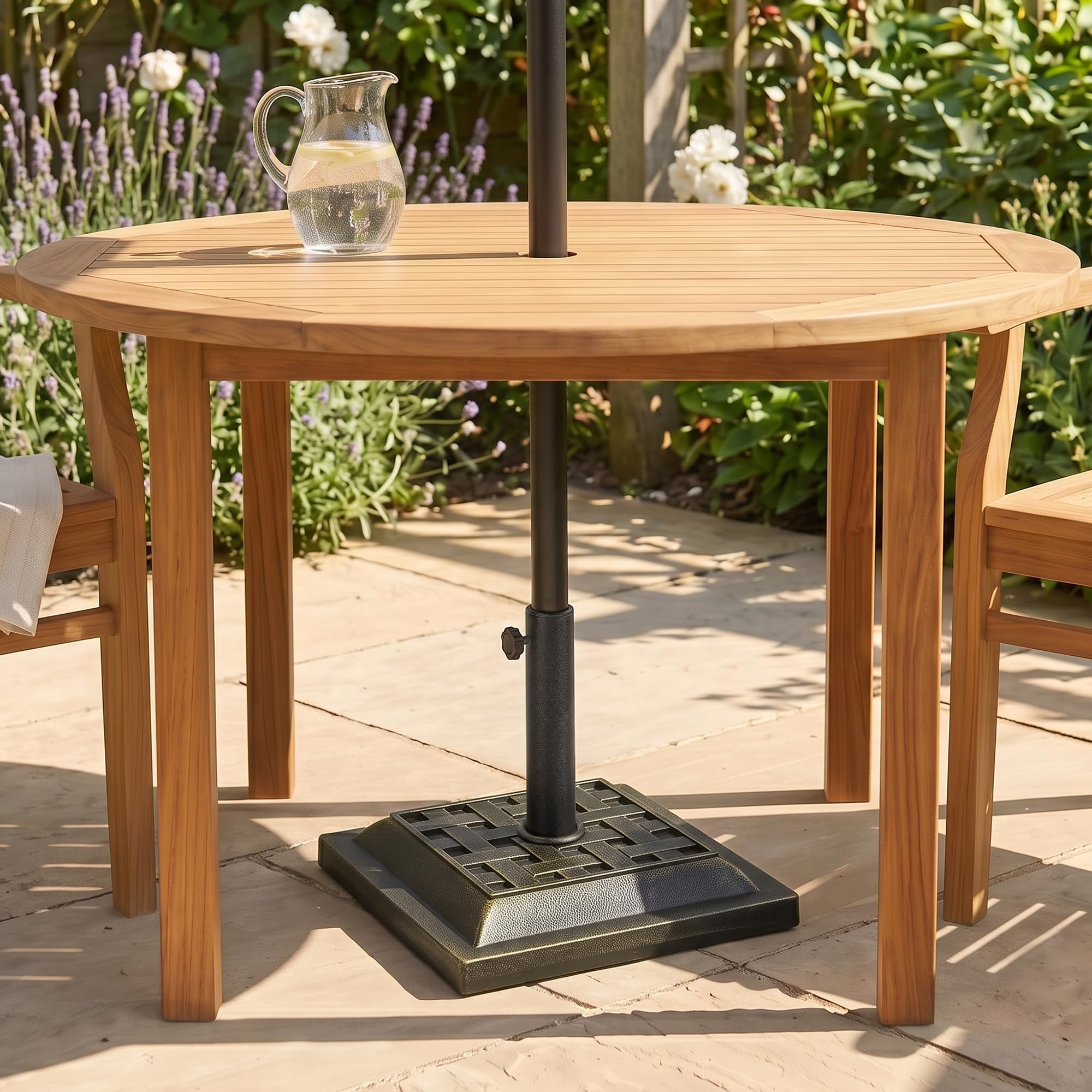 Outsunny Pied de Parasol en Résine 9 kg Ø 38/48 mm 44 x 44 x 33 cm Bronze