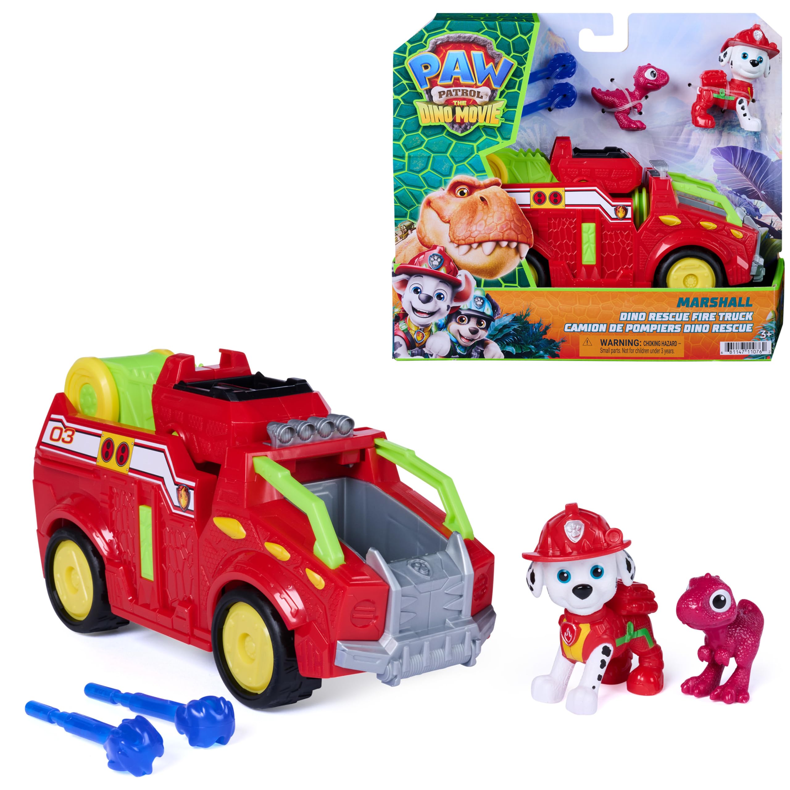 PAW PATROL Der Dino Film Marshalls Dino-Feuerwehrauto, ab 3 Jahren
