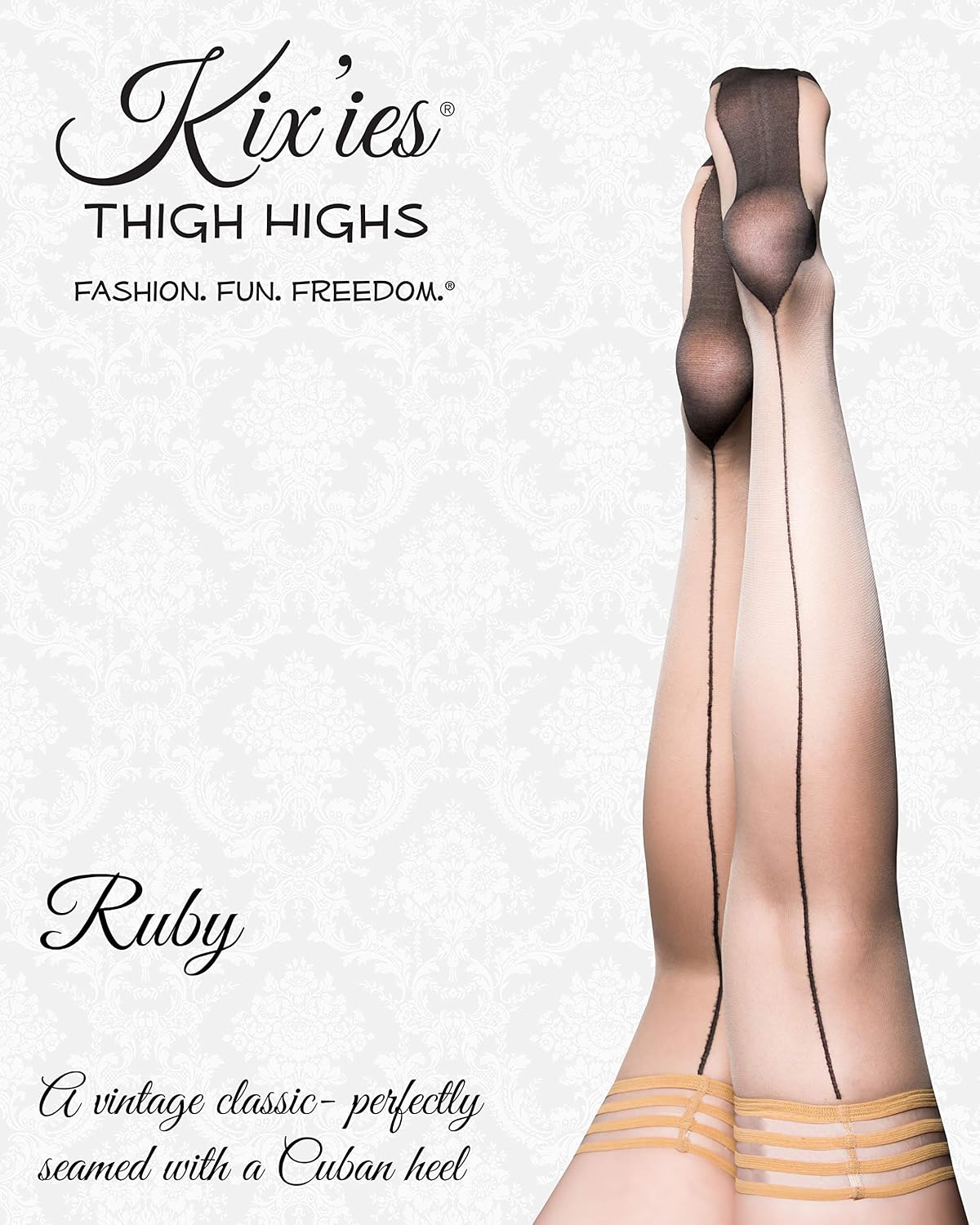 Kix'ies Bridal Hosiery Thigh High Stockings For Women with No-Slip Stay Up Grip | Bridal Lingerie - Bridal Wedding Collection