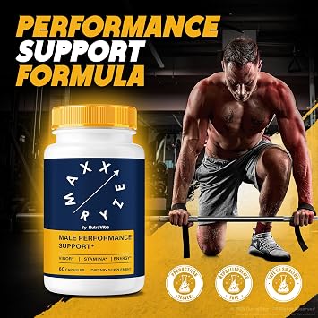 (2 Pack) Maxx Ryze Male Capsules, Official MaxxRyze for Men with Premium, Natural Ingredients to Support Performance, Lasting Energy and Endurance, Easy-To-Swallow, Only 2 Pills A Day (120 Capsules)