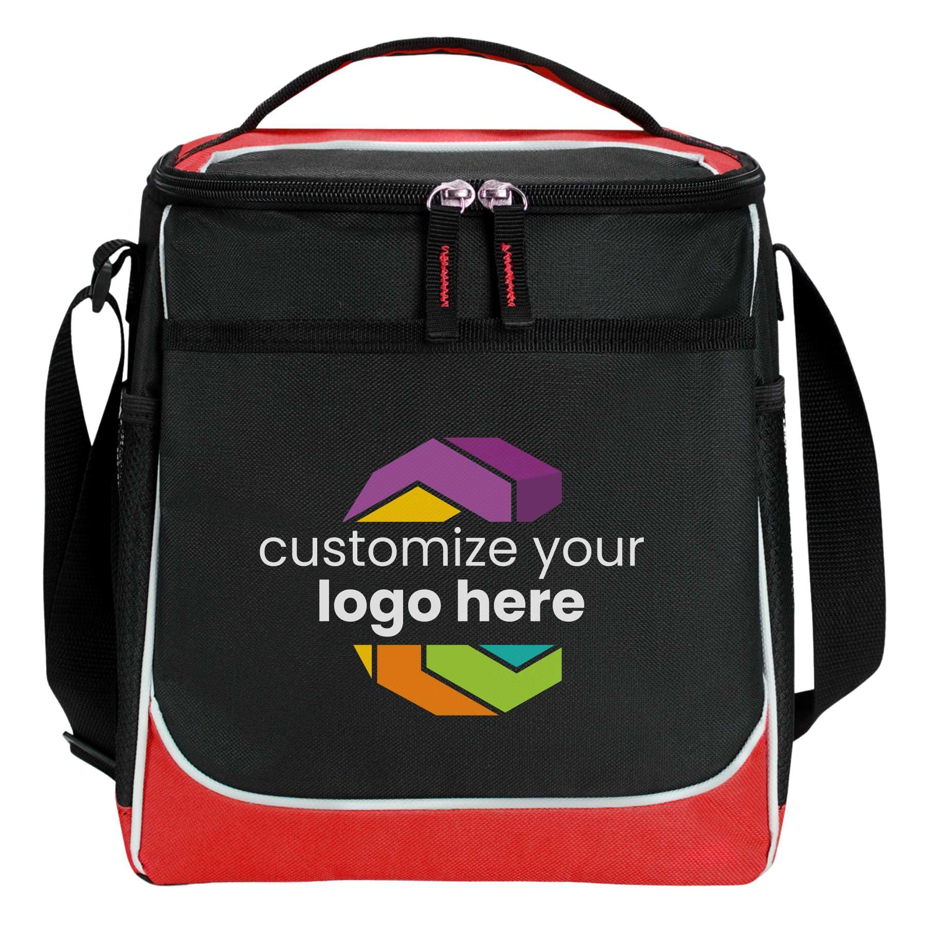 Custom Soft Cooler Bag - Personalize Your Insulated Bag | for Corporate Events or Gifts - Leak Proof Customizable Portable Cooler Bag Holds 30 Beer
