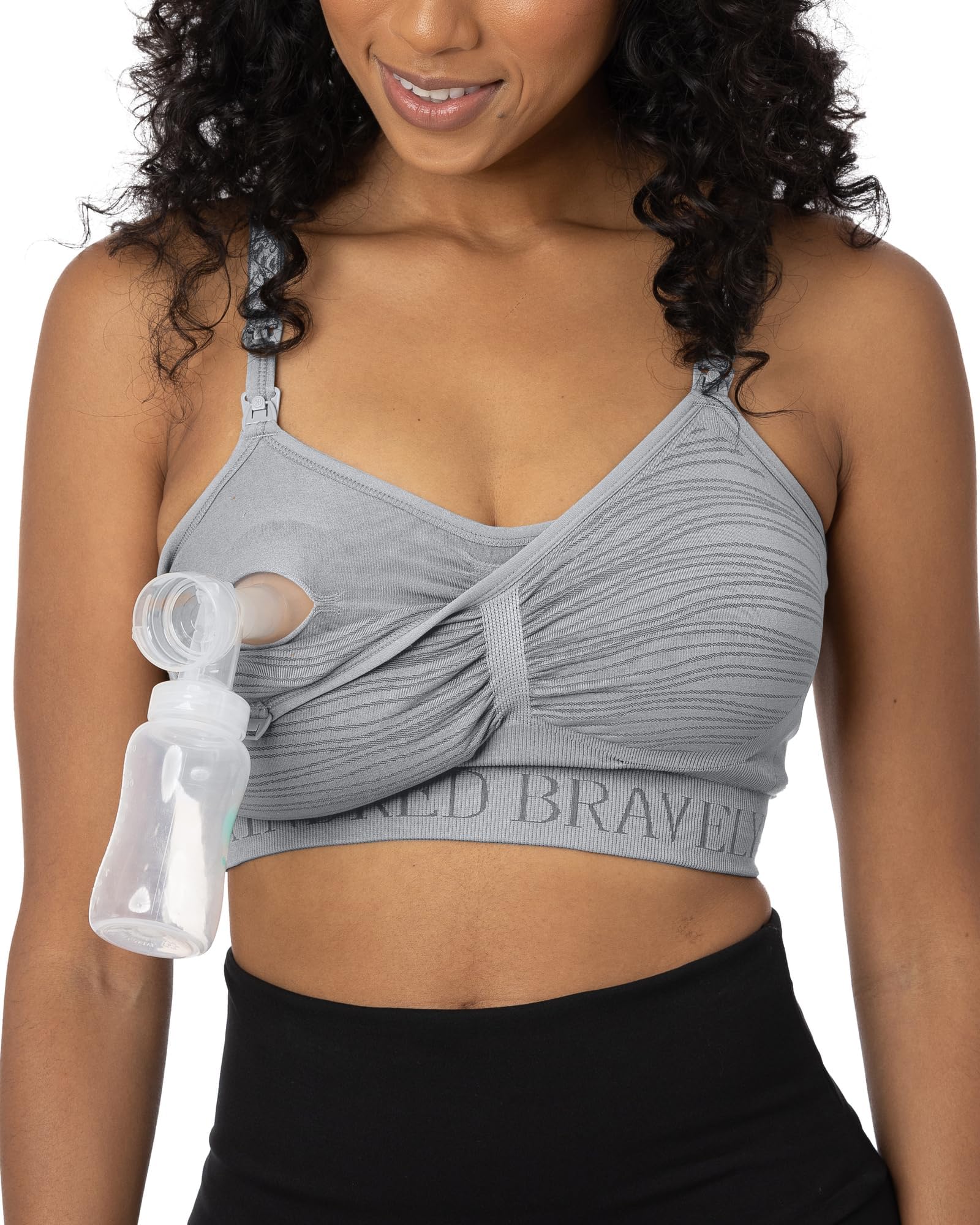 Kindred Bravely Sublime Pumping Bra Hands Free, Adjustable Pumping & Nursing Bra with EasyClip for All Breast Pumps