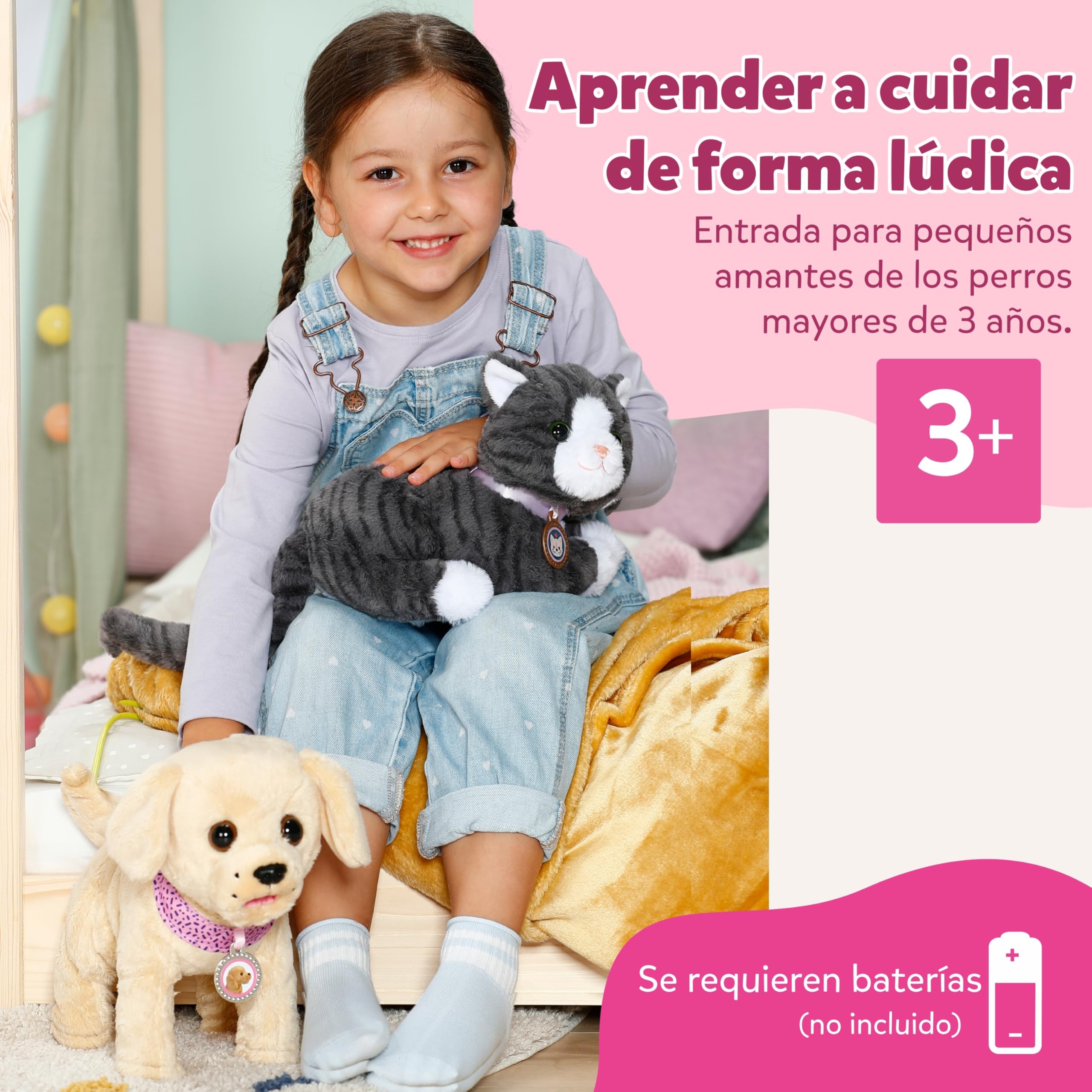 Baby born Mi Perro Lucky con transportín | 5 funciones, transportín, requiere pilas