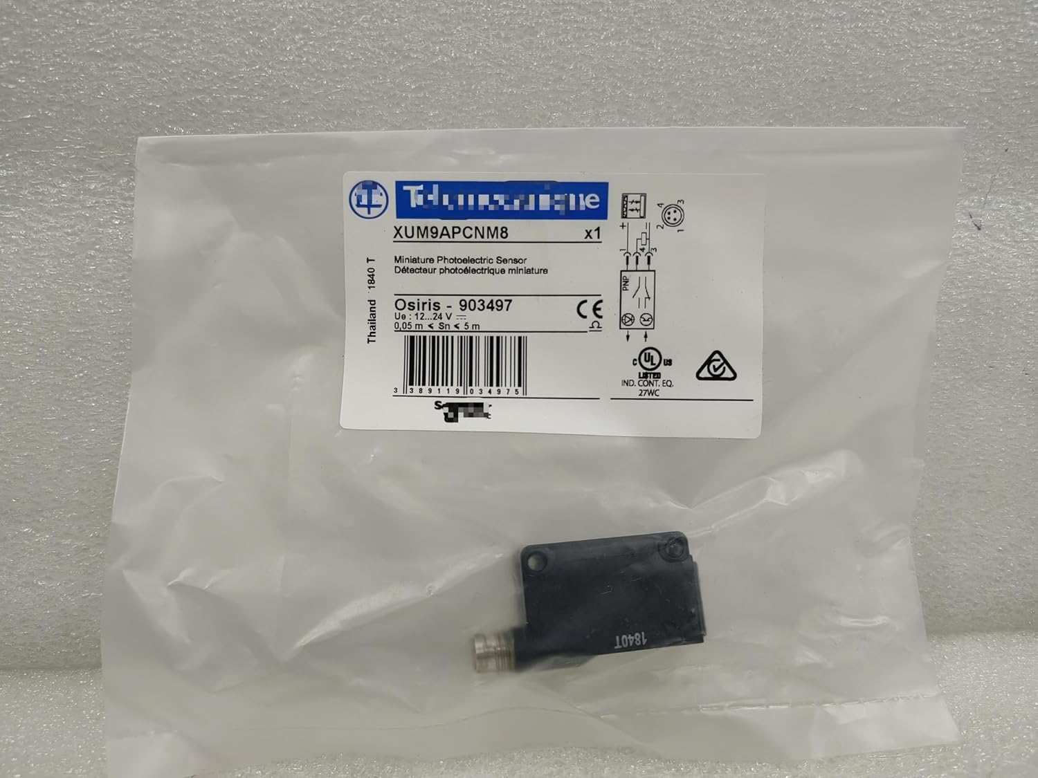 XUM9APCNM8、光電センサー、ディスクリート3線、1NOまたは1NC