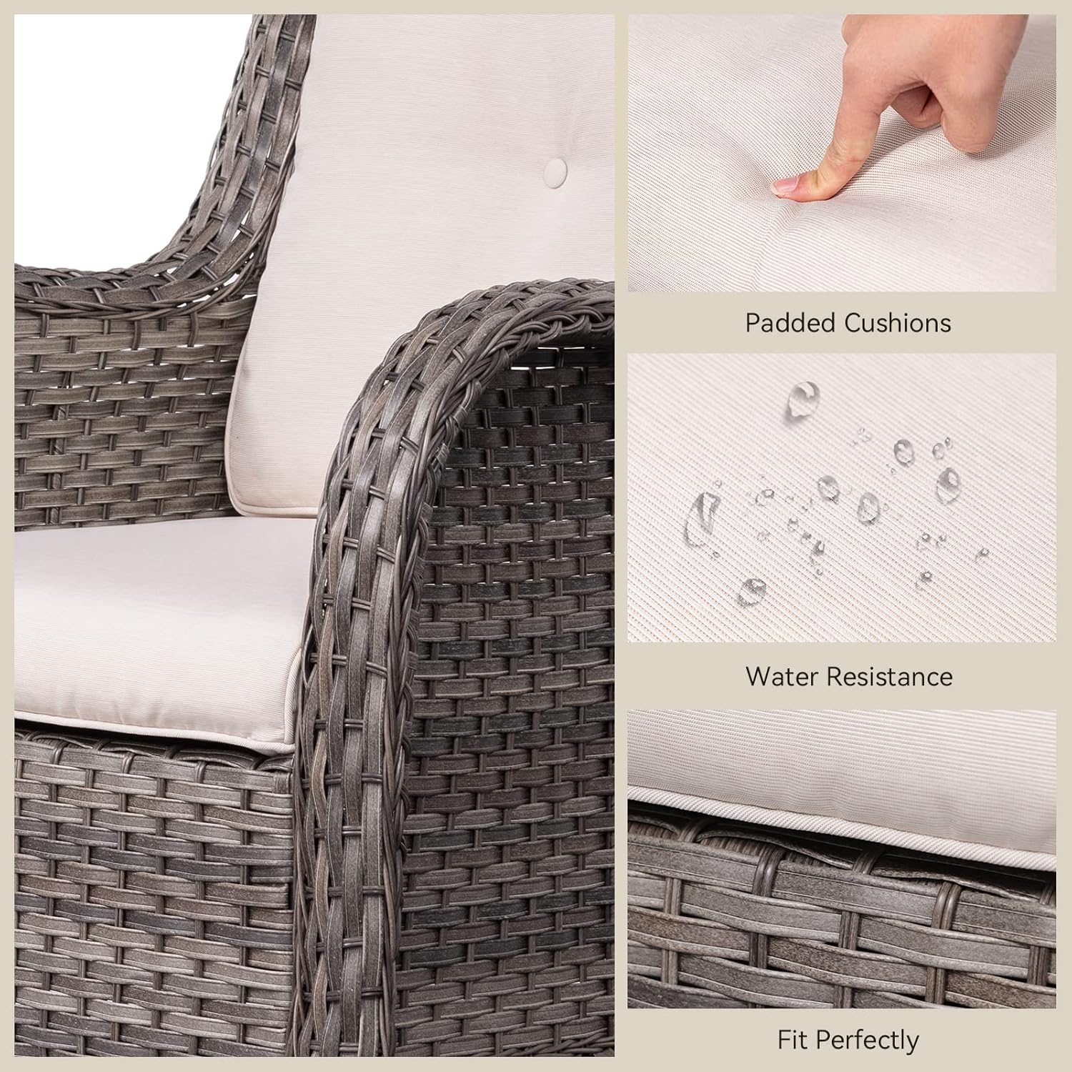 Buy Joyside Outdoor Swivel Rocker Patio Chairs Set of 2 and Matching