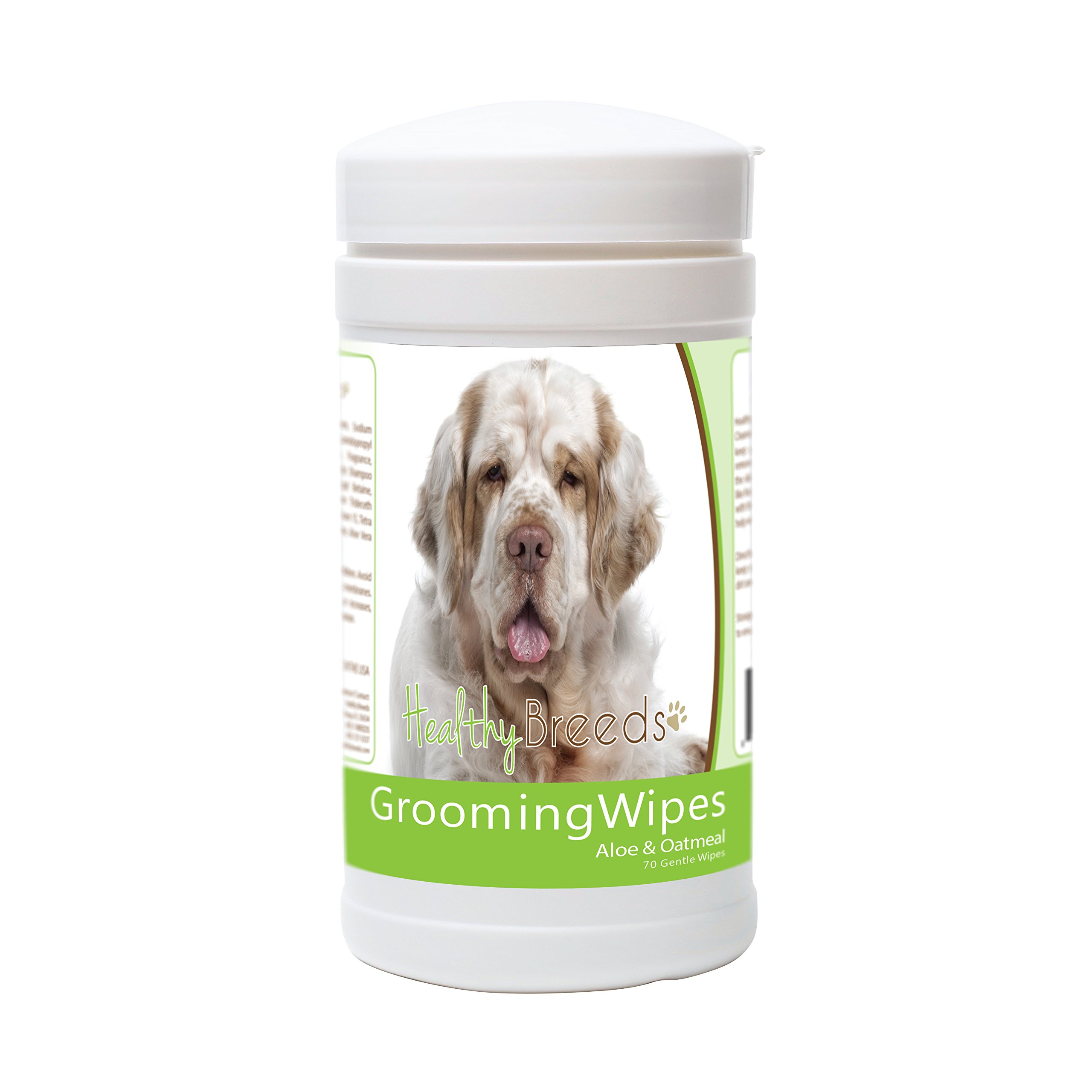 Healthy Breeds Clumber Spaniel Grooming Wipes 70 Count