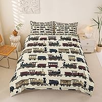 Vista 39 de Feelyou Juego de funda de edredón de camión de bomberos, edredón de coche de policía para decoración de habitación de niños, colcha de ambulancia