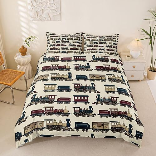 Miniatura 39 de Feelyou Juego de funda de edredón de camión de bomberos, edredón de coche de policía para decoración de habitación de niños, colcha de ambulancia