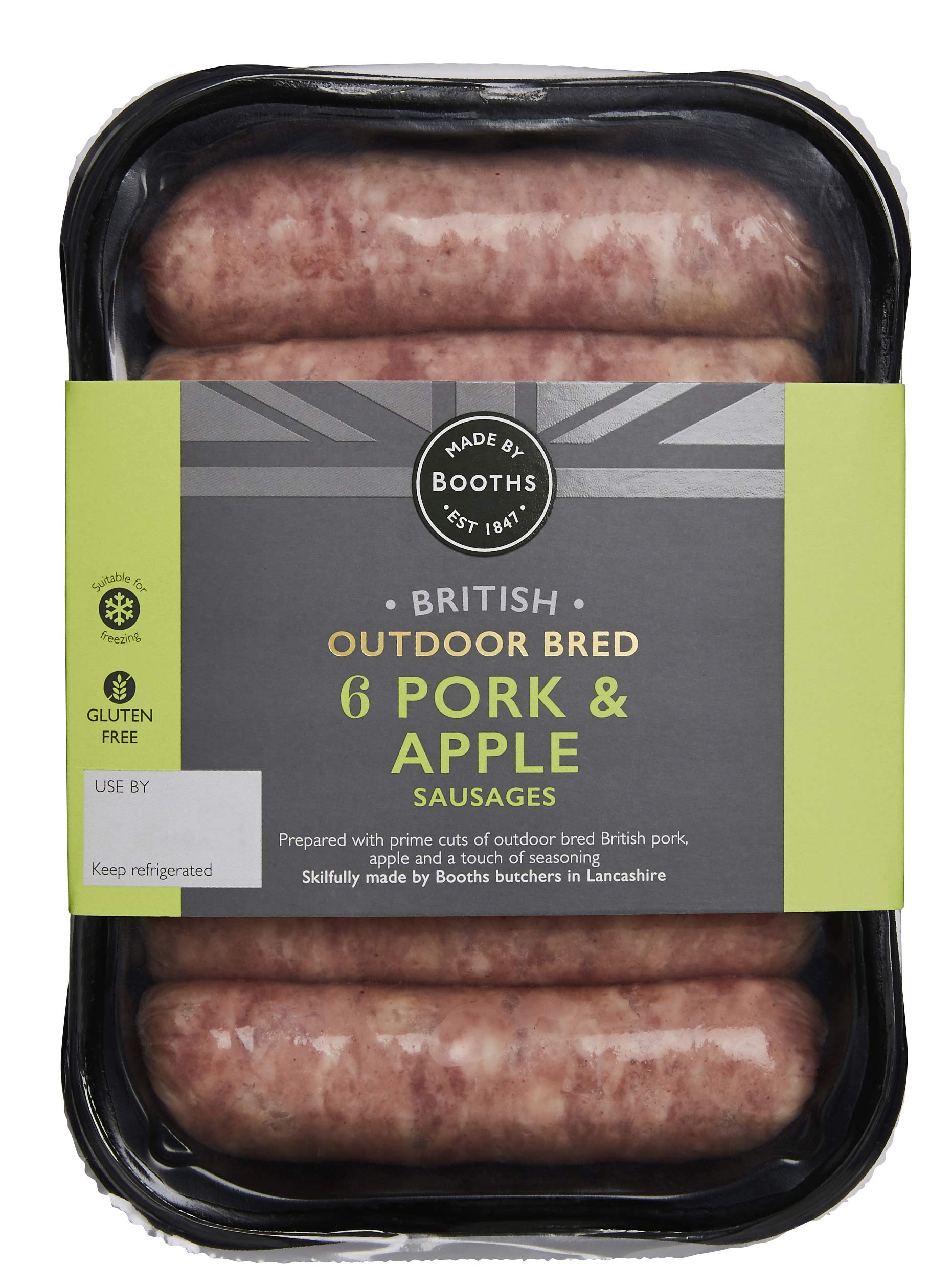 Buy Booths Outdoor Bred Pork & Apple Sausages, 400g Online at