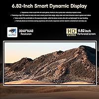 Vista 3 de Teléfono inteligente I24 Ultra desbloqueado, 16 GB+512 GB de ROM con tarjeta de 128 GB, pantalla HD+ de 6.8 pulgadas, Android 14, batería de 6800