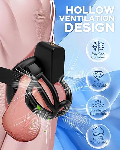 Miniatura 3 de Cinturón de castidad masculino jaula para pene - UTIMI Dispositivos de correa de castidad de plástico ajustable para hombre jaula de bondage