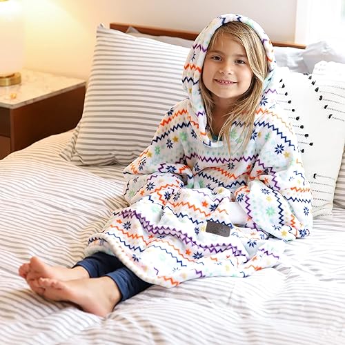 Miniatura 23 de Catalonia Rainbow Cat Oversized Blanket Hoodie Sweatshirt for Kids, Wearable Fleece Pullover with Large Front Pocket, Teen Boys Girls Gift