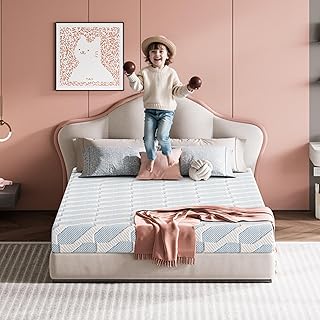 6 inch Twin Mattress for Kids, Cooling Memory Foam Mattress in a Box for Bunk Bed Trundle Bed Pressure Relief, Removable Washable Cover, Medium Firm, CertiPUR-US Certified