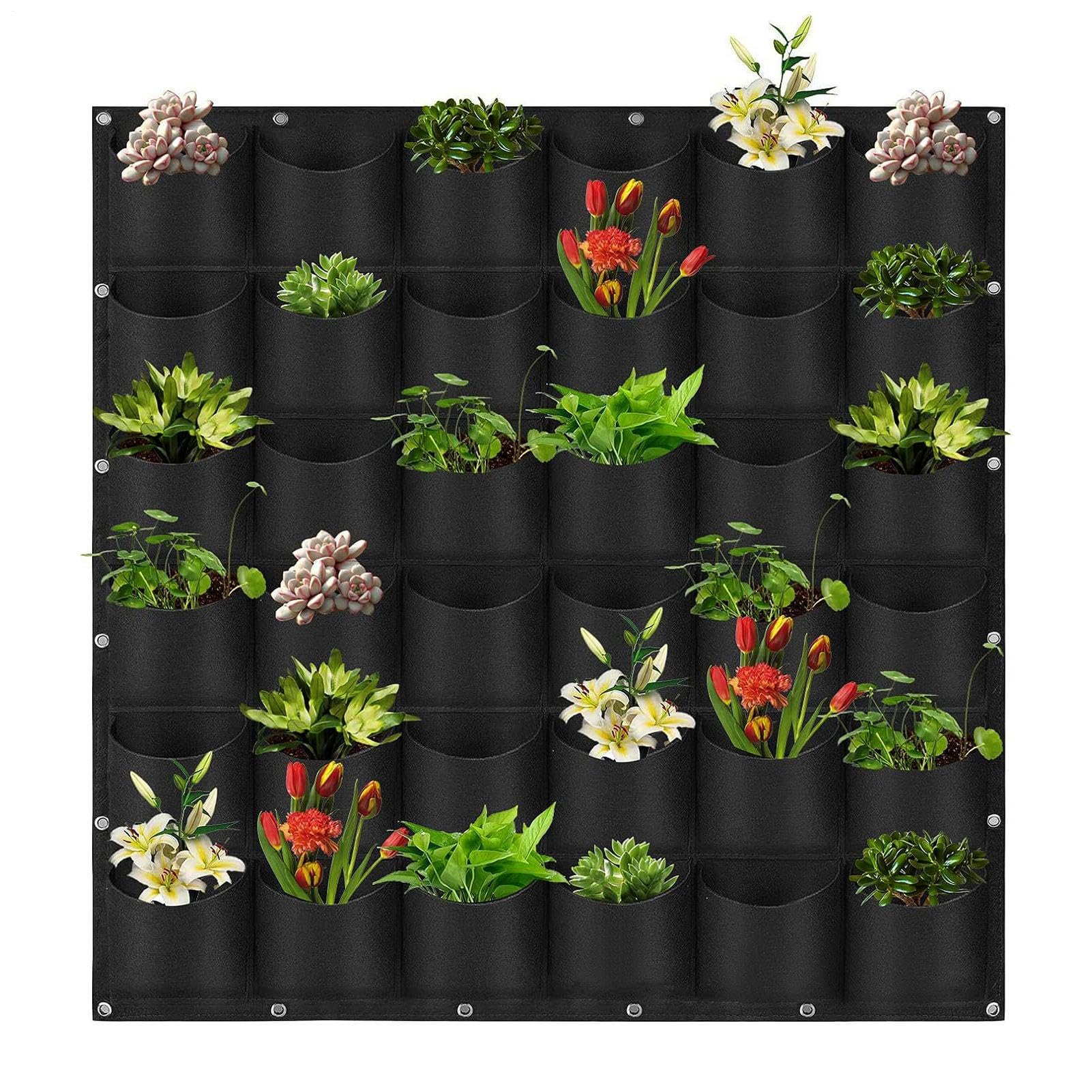 Huerto vertical colgante para cultivar tomates y verduras en el balcón